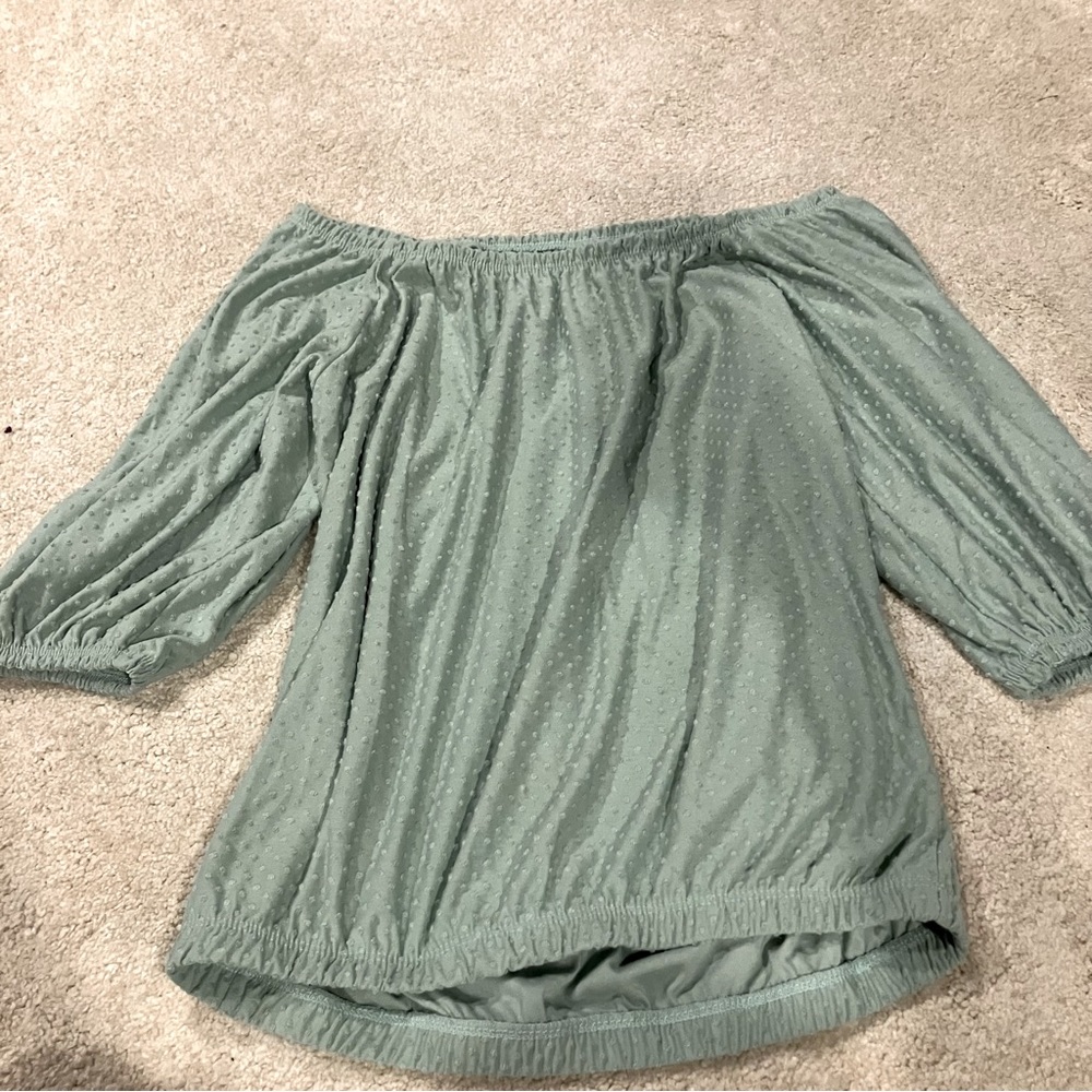 Elegantees Dot Shirt - teal